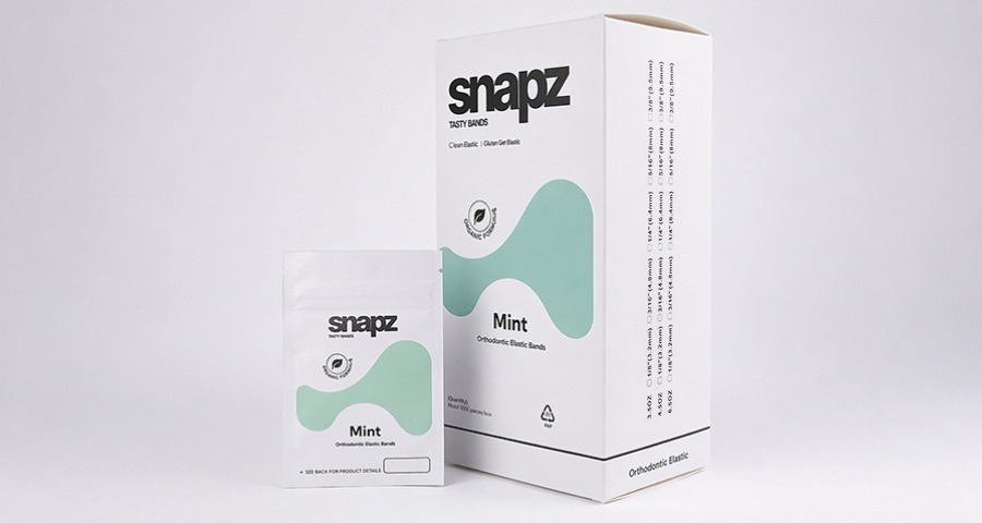 Snapz Mint - Orthodontic Elastics POP Box (Single Size) 89
