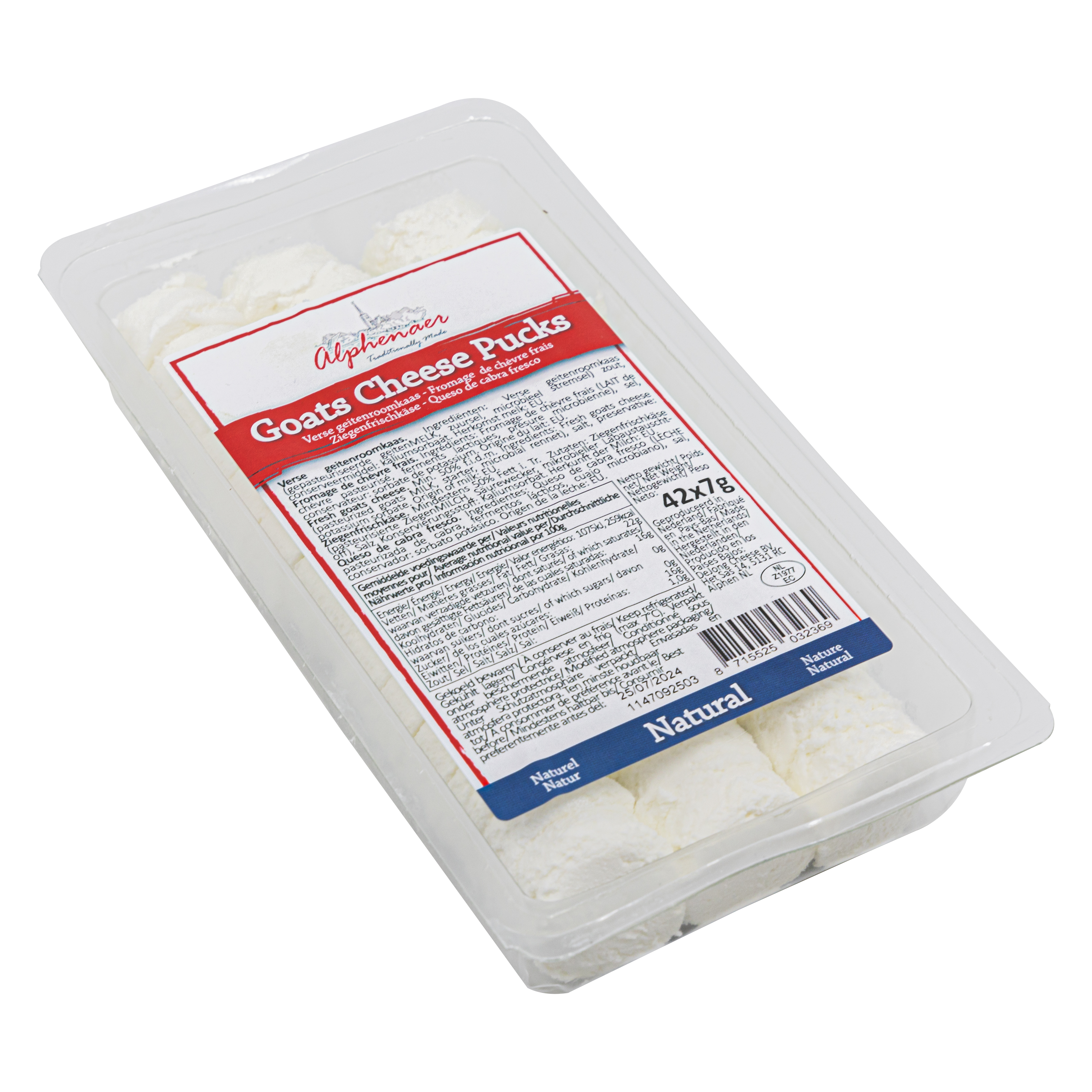 Alphenaer Goats Cheese pucks natural 42x    7 gr. 1336