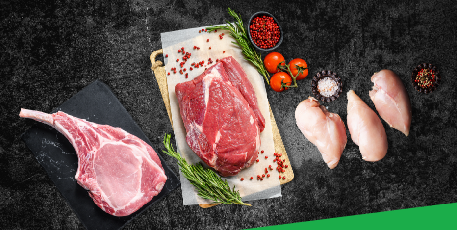 Beef, pork and poultry. 312