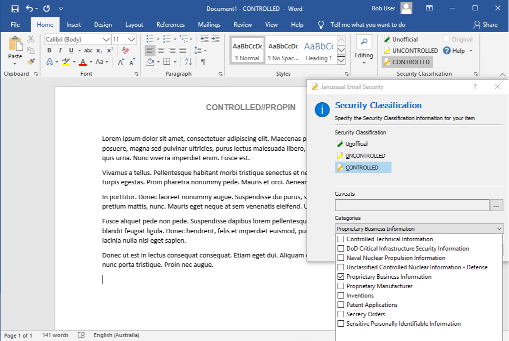 Janusseal Data Classification Suite for Windows 65