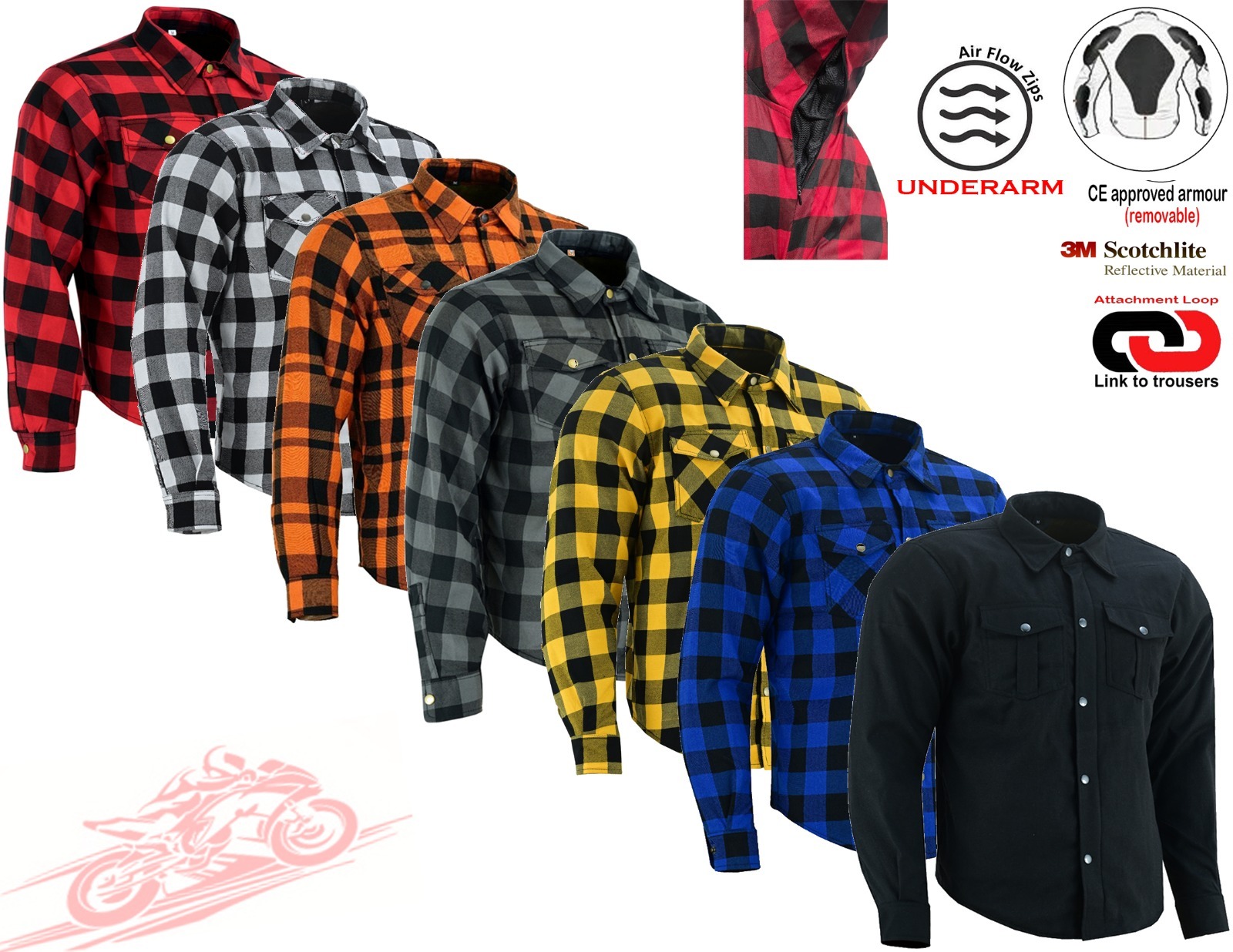 Mens Motorbike Lumberjack Shirts 492