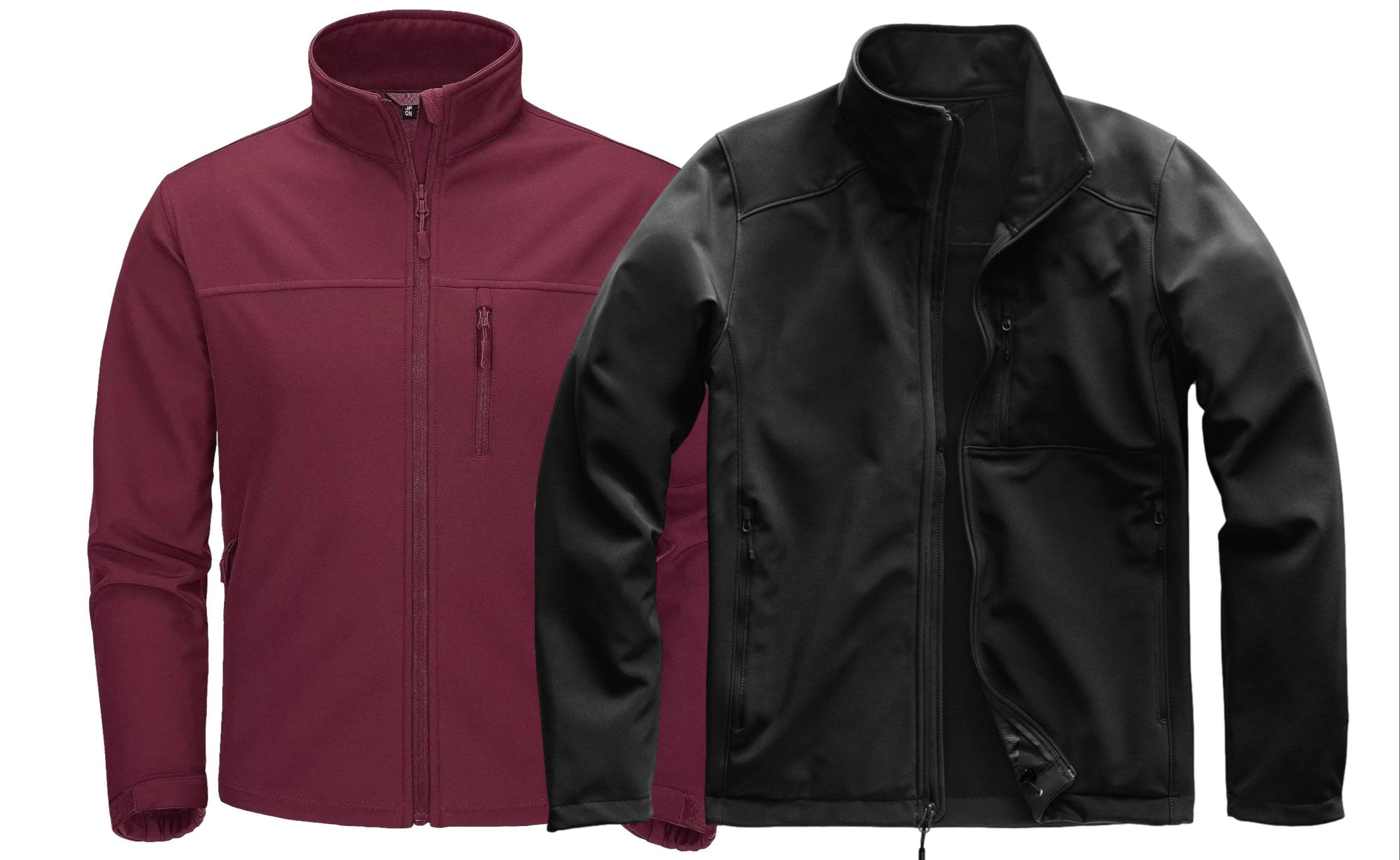 Renegade Sportswear Men’s Hooded WaterResistant Soft Shell Full Zip Jacket 229