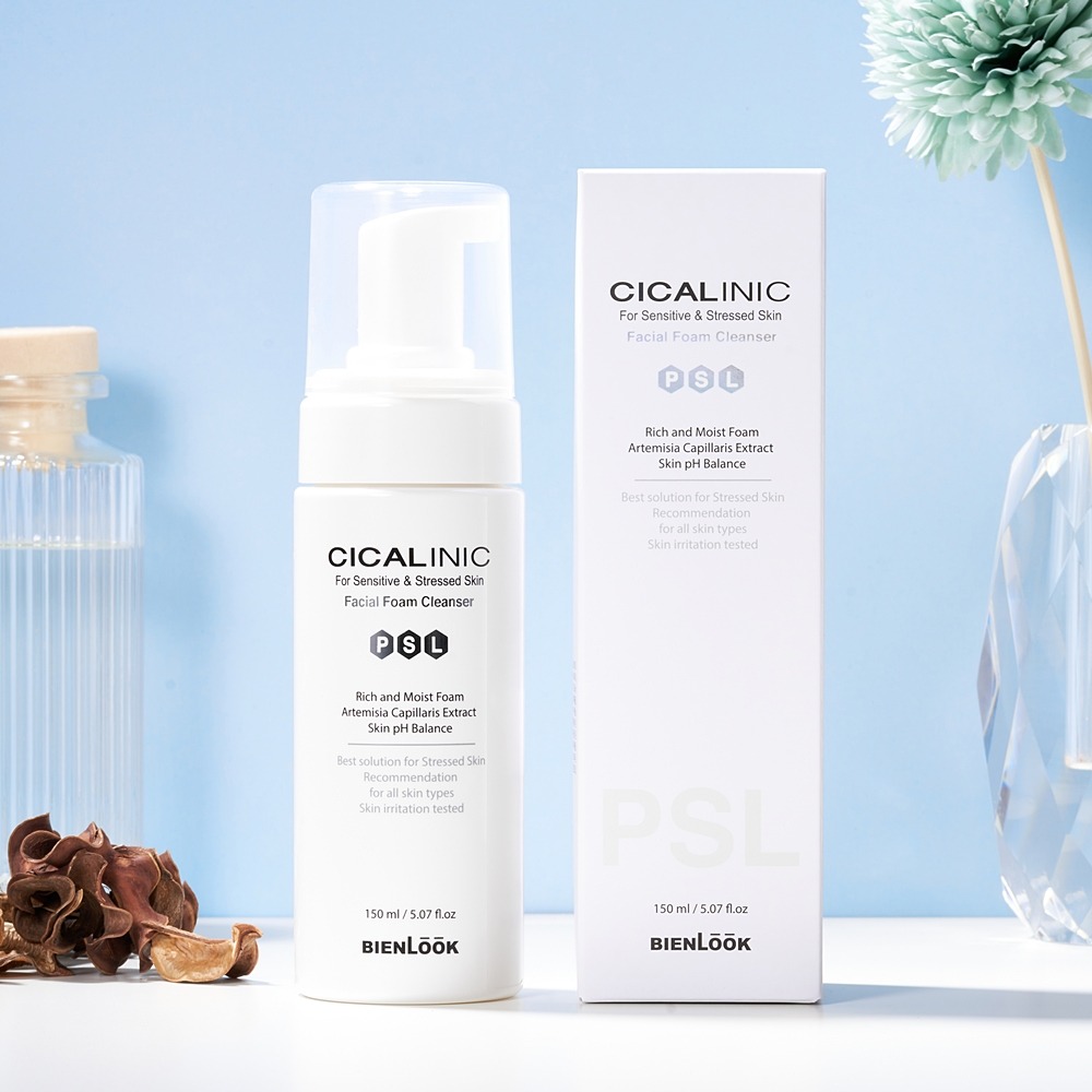 CICALINIC Facial Foam Cleanser  for acne, redness, rosacea, skin troubles, wrinkle, aged skin, etc. 1305