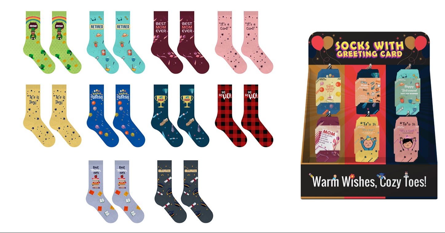 Greeting Card Socks – Thoughtful Gift with Cozy Comfort 2211
