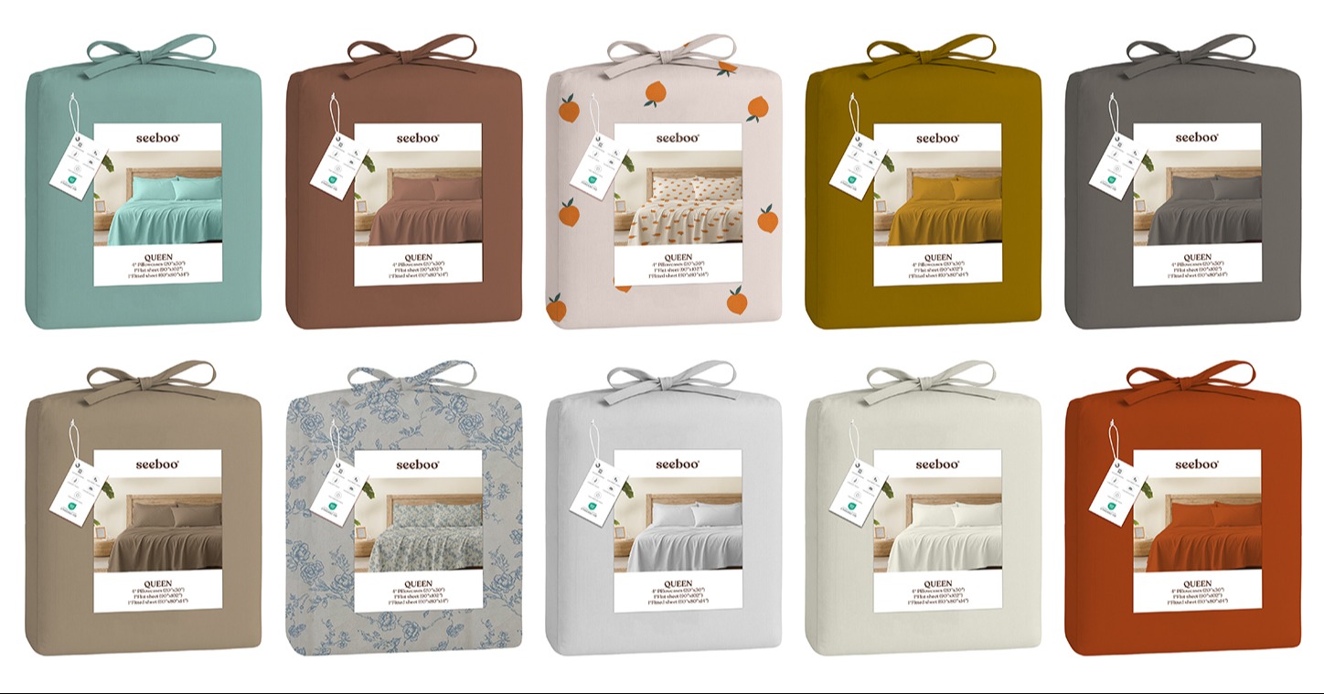 Lightweight Microfiber Bed Sheet Set – 6-Piece Ultra-Soft, Wrinkle-Resistant Bedding 2244