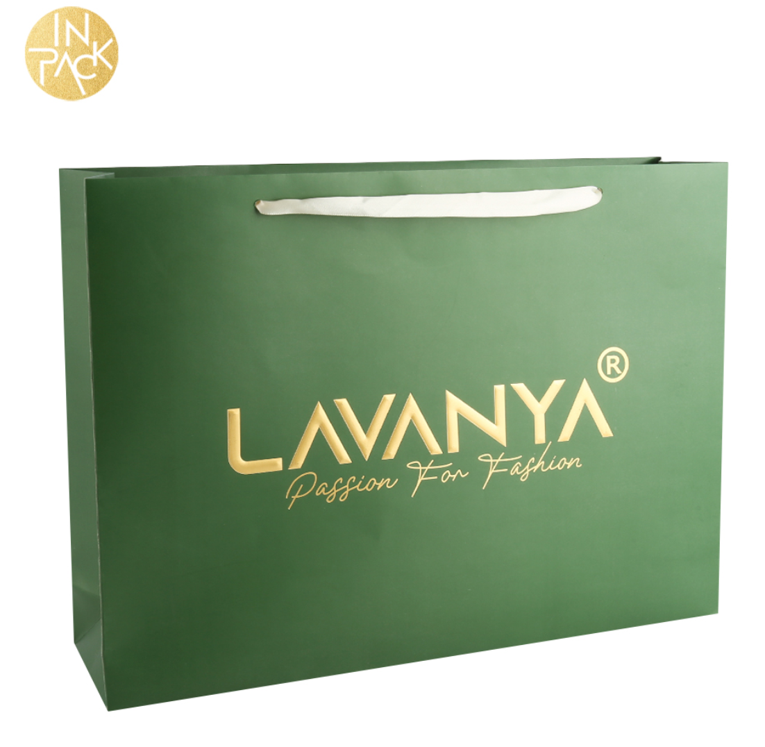 IN PACK Custom White Paper Gift Bags with Logo  Private Label Packaging Solutions for Brands & Wholesalers 2766