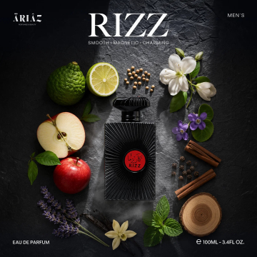 RIZZ by ARIAZ 3.4oz/100ml Eau De Parfum For Him – Woody Aromatic 2824