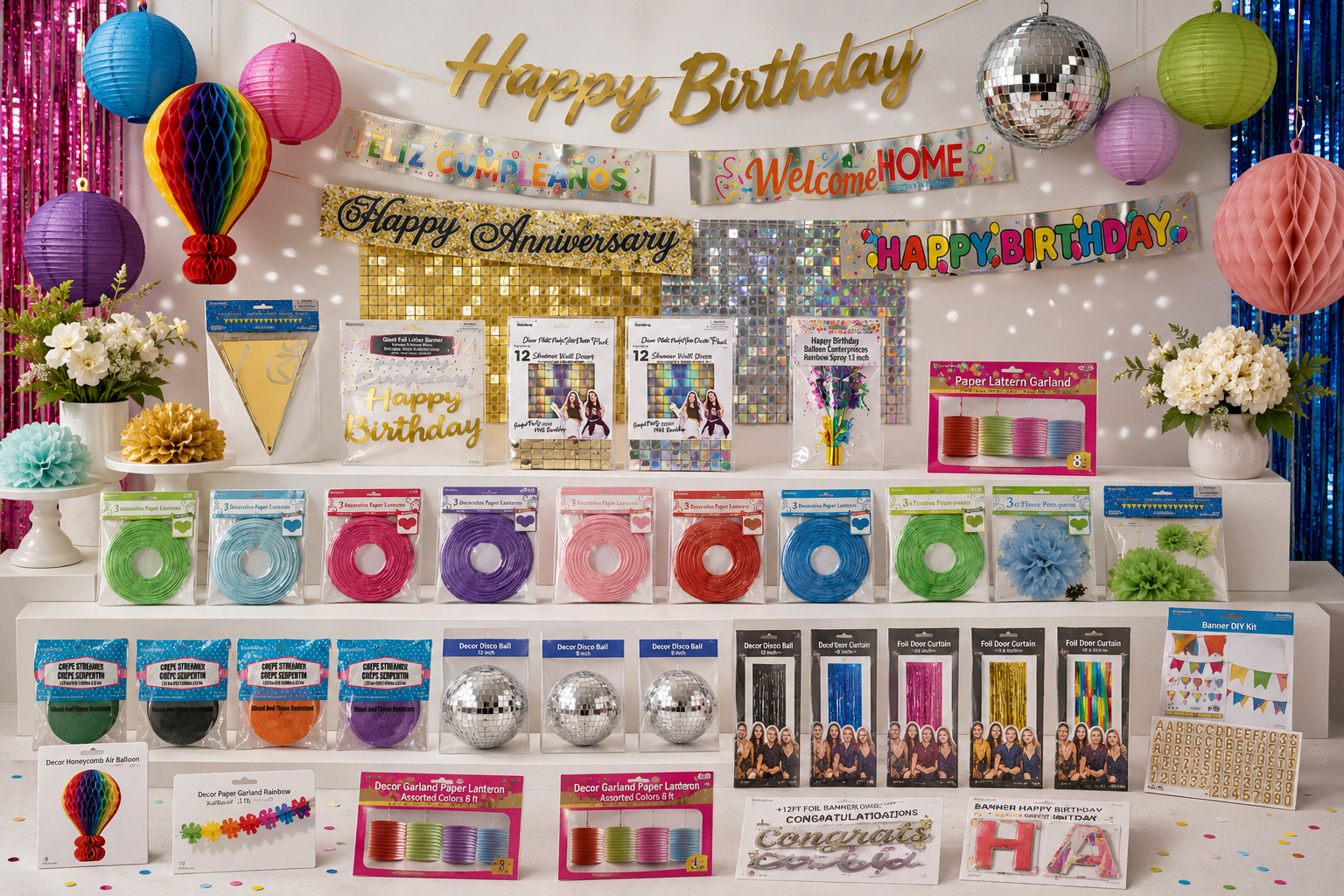 PARTY DECORATIONS (Banners, Hanging Décor & Room Decorations) 301