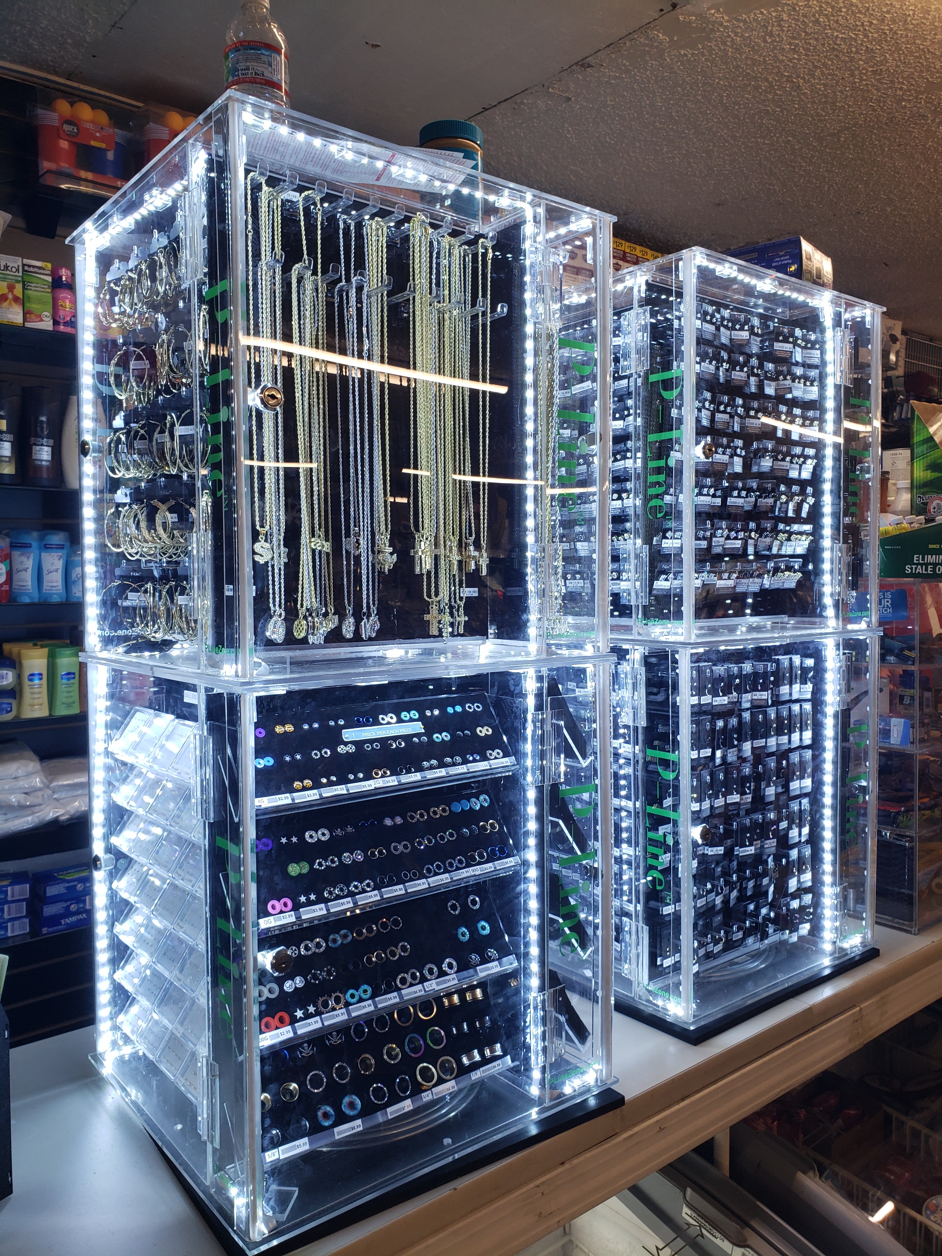 PL210 is Here! The Counter Top "See It. Want It. Buy It." LED Jewelry Display Tower 38