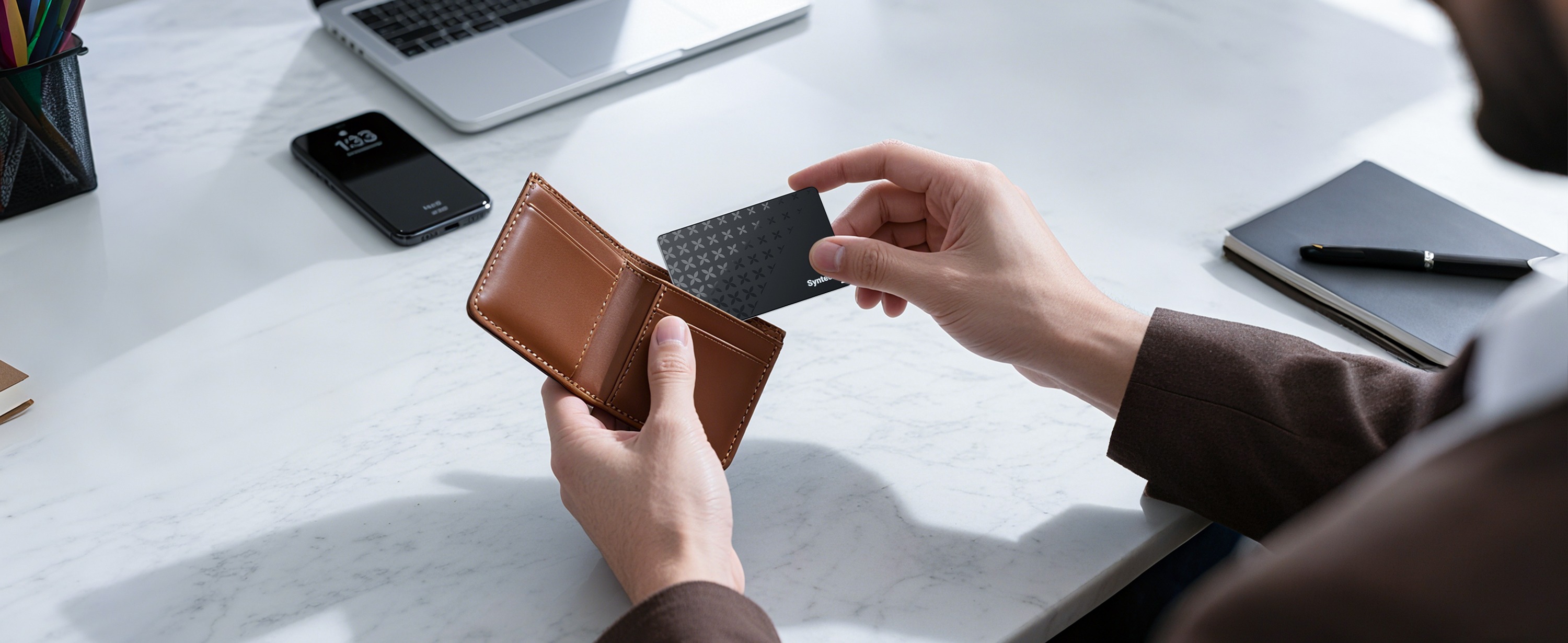 Slim Wallet Tracker Card Compatible with Apple Find My 392