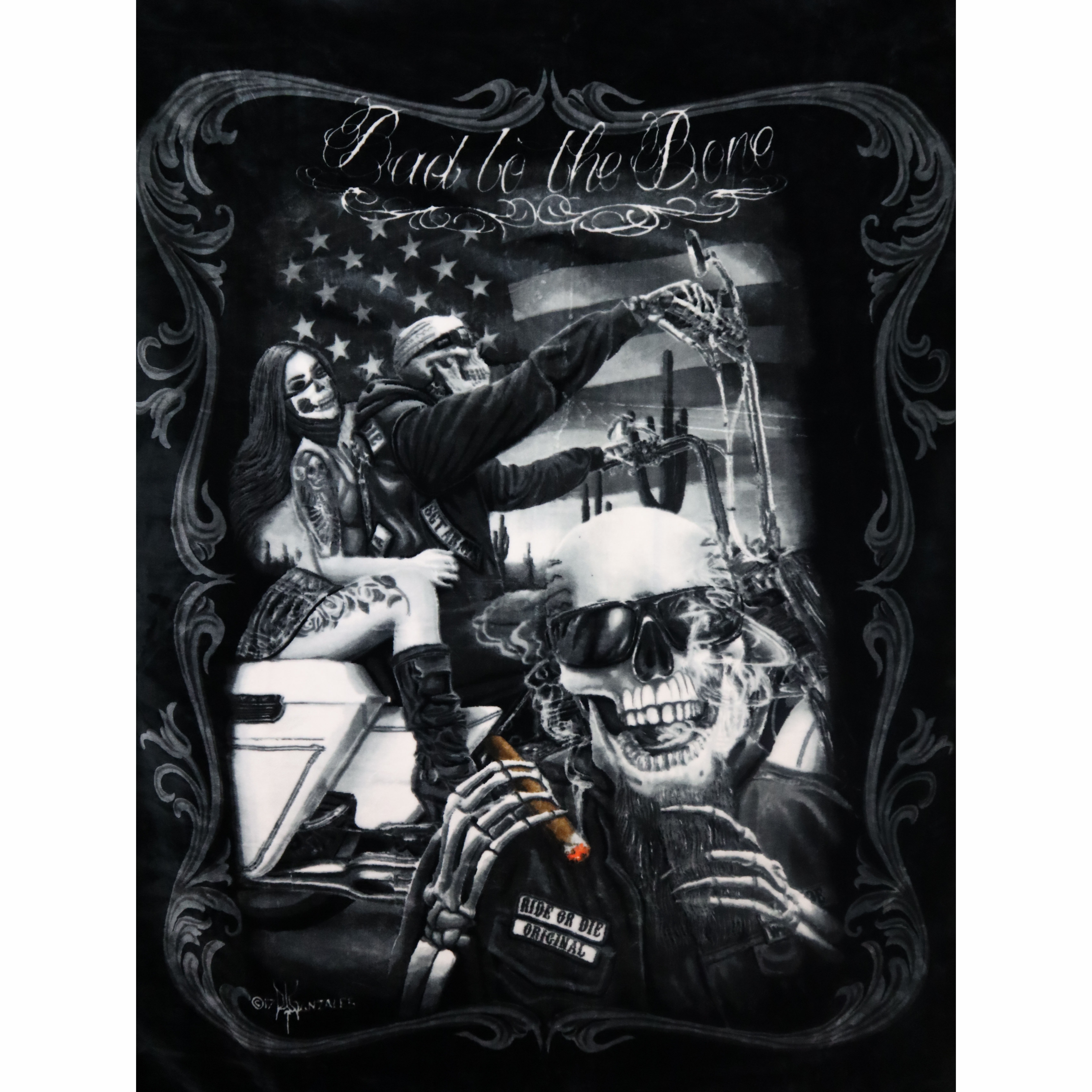 DGA Bad to the Bone Queen Blanket 474