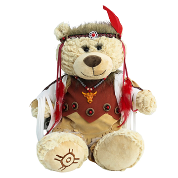 16" Indian Light Brown Bear With Embroidery - DB16832-2 502