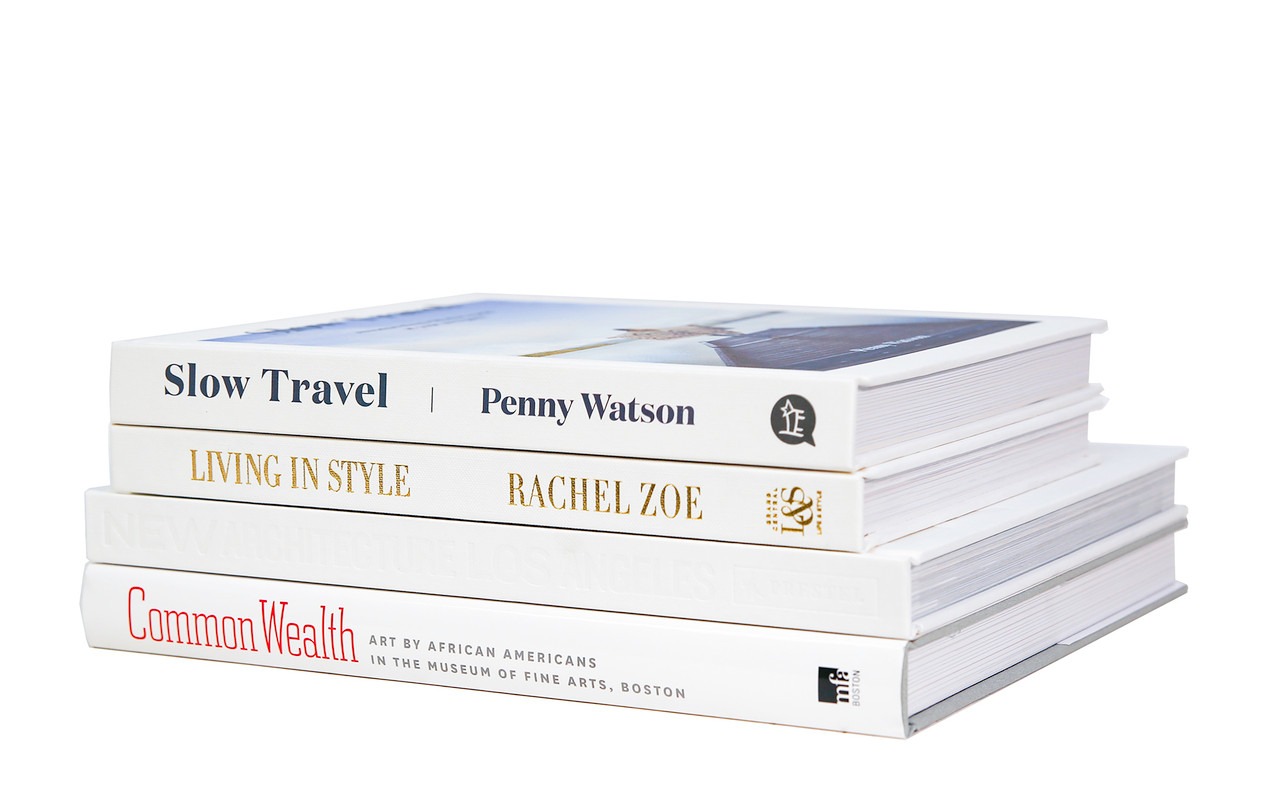 White Coffee Table Book Stack 339