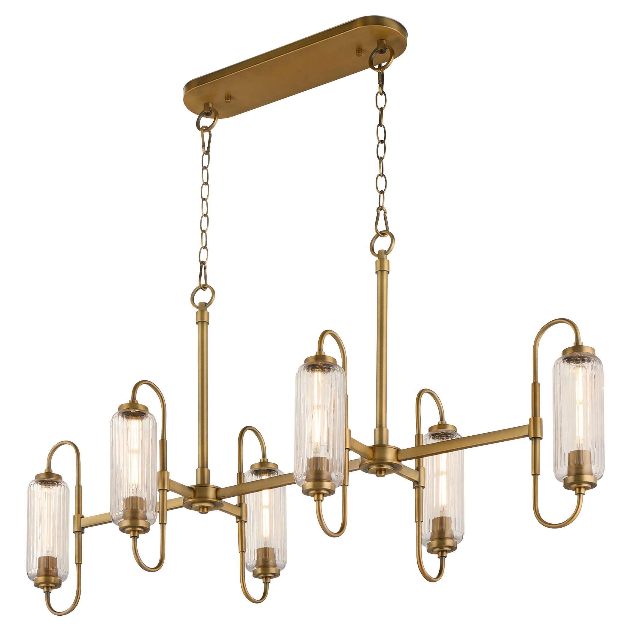 WHITMIRE 6 Light Linear - Brushed Brass 520
