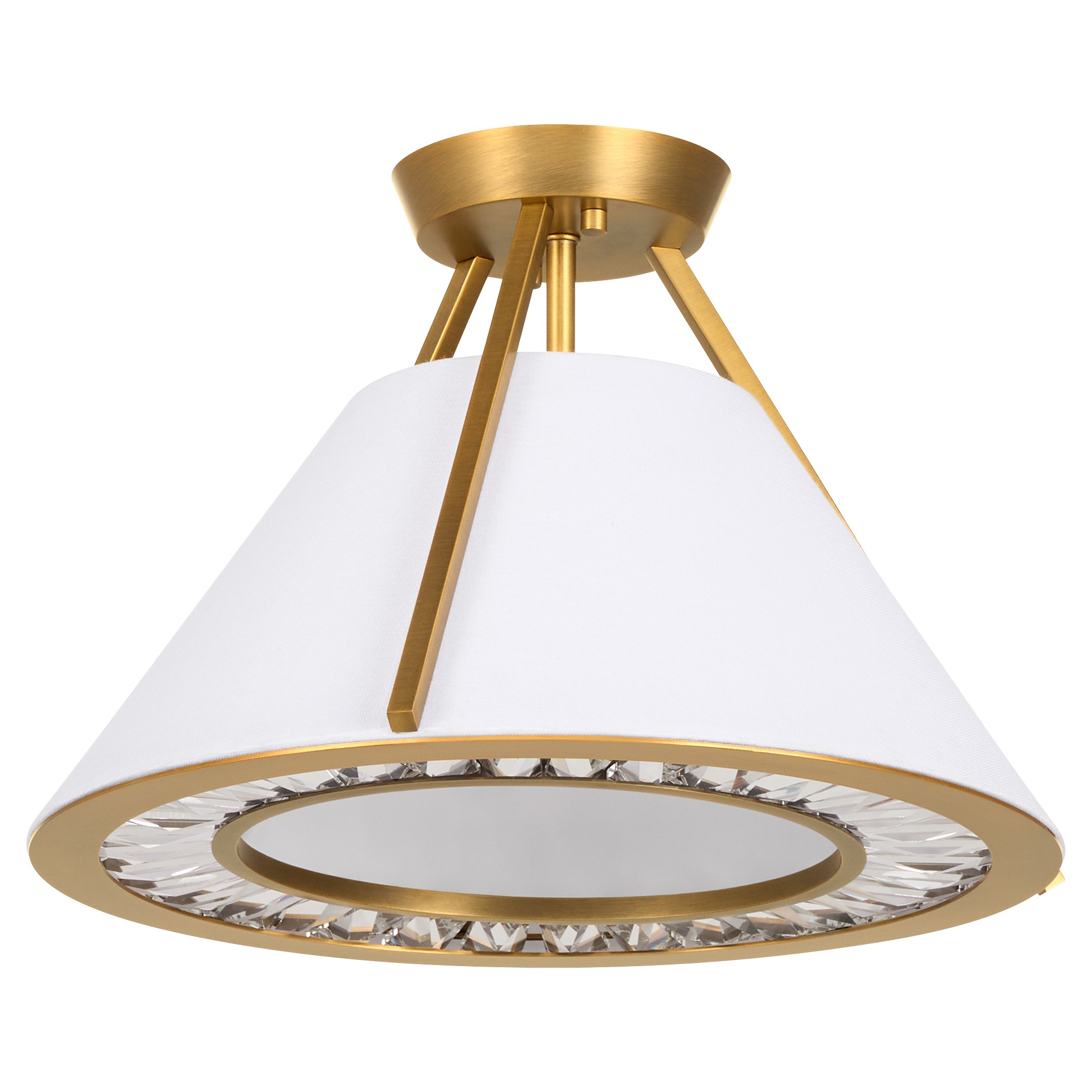 GORHAM 16" Semi-Flush - Brushed Brass 529