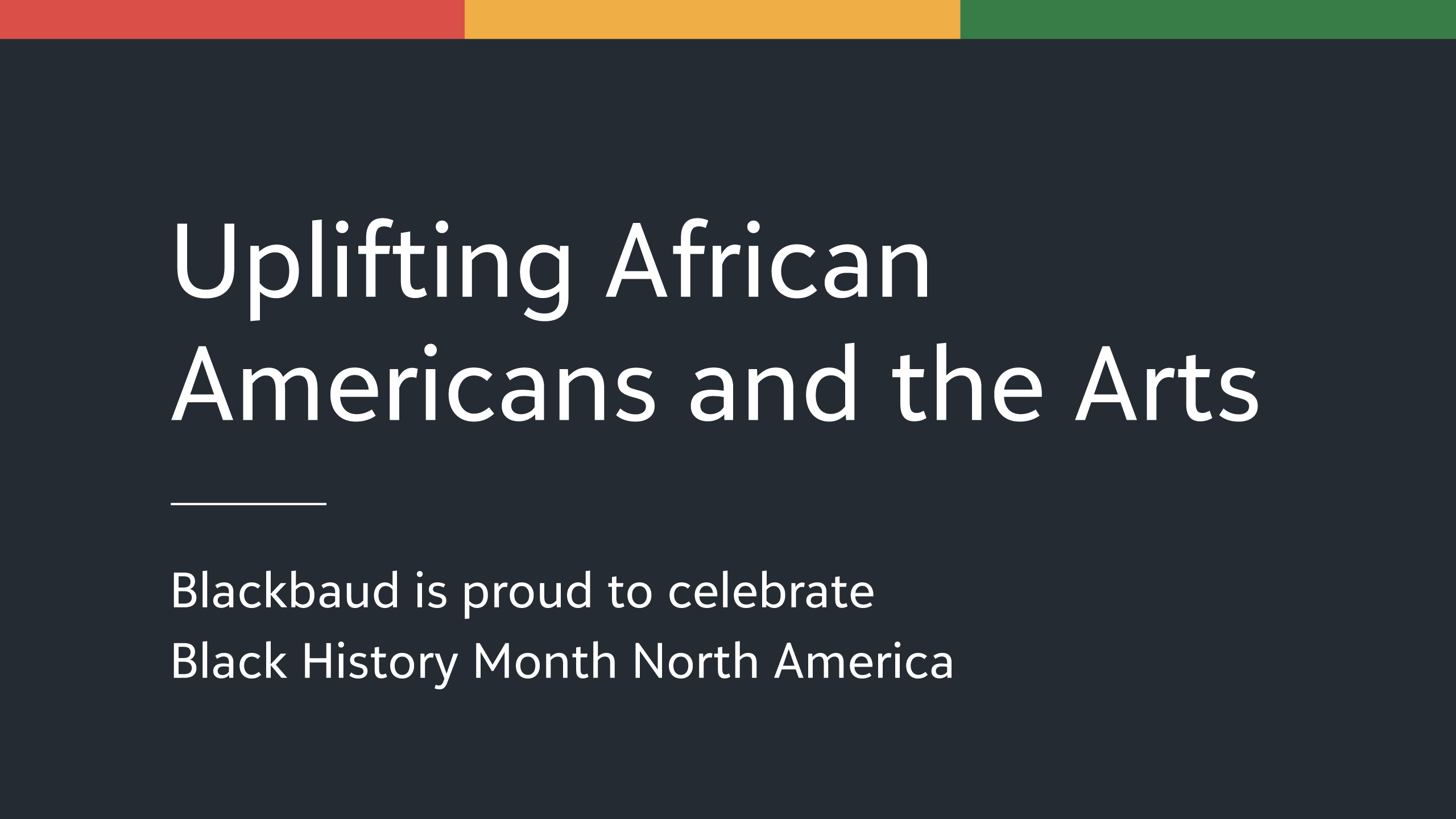 Celebrating Black History Month African Americans And The Arts Blackbaud Community 9521