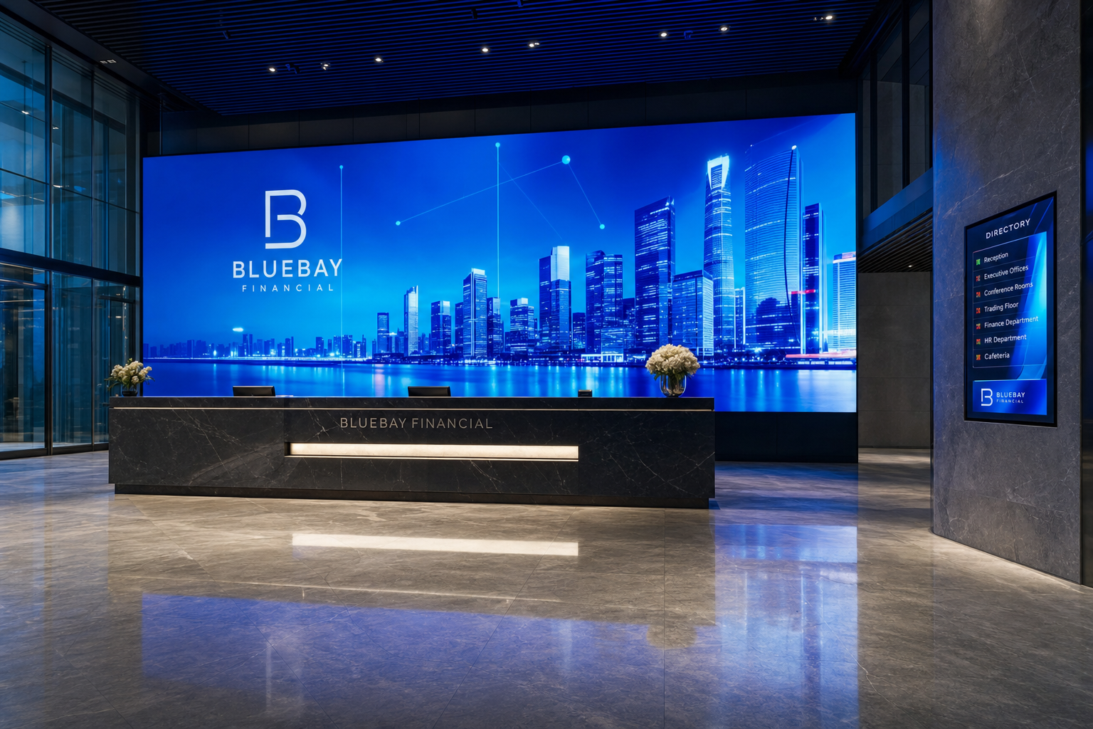 LED Video Walls & Lobby Digital Displays — Turnkey 268