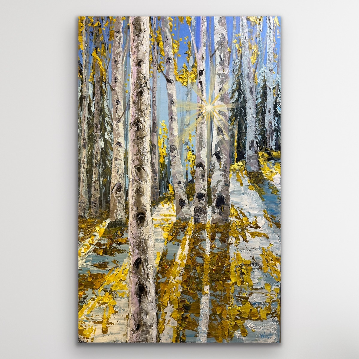 Winter's Tender Light  Original Painting 48" x 30" 370