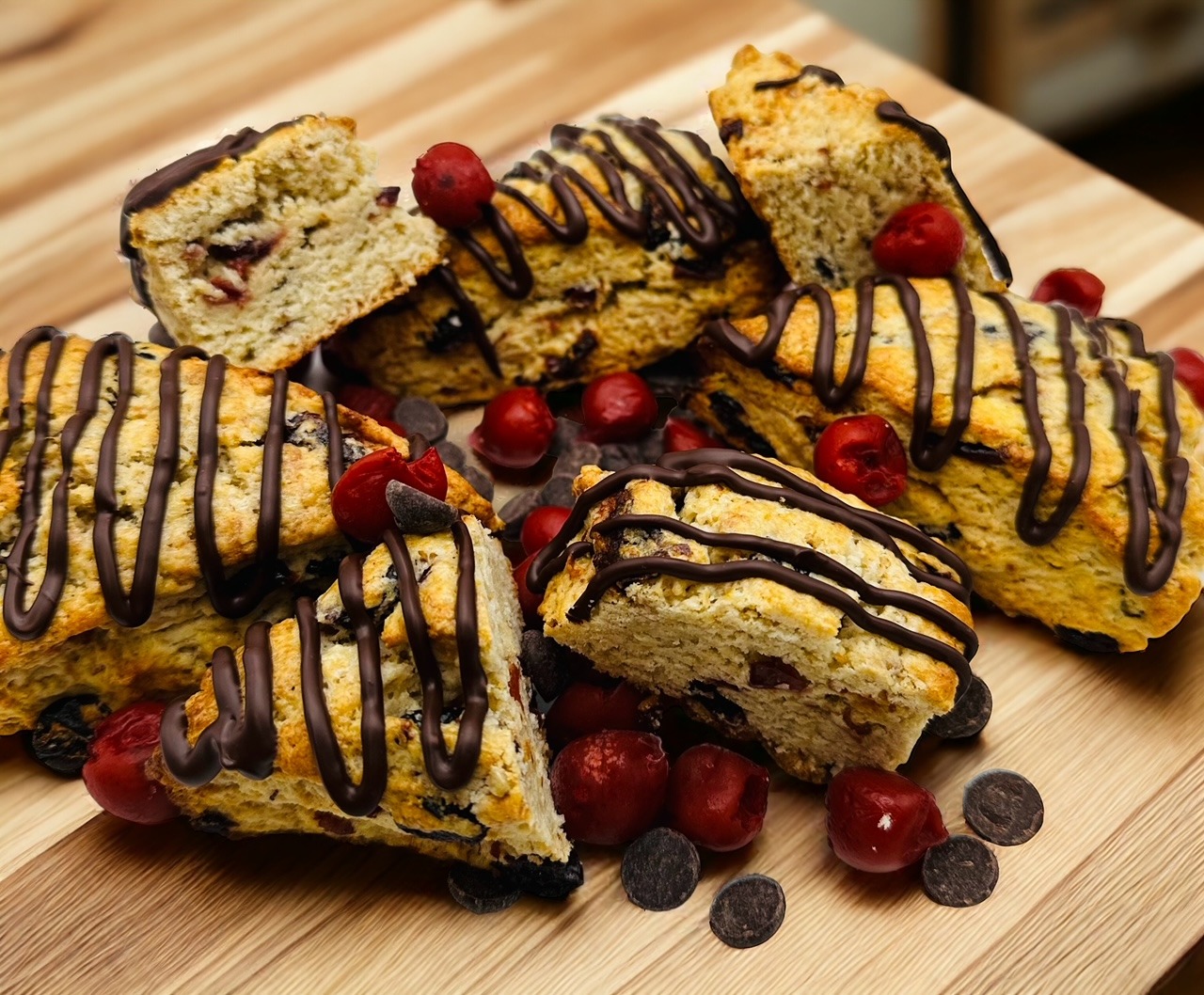 Chocolate Cherry Scones 572