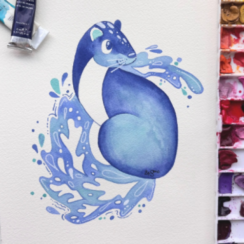 Owlfeathers Watercolor 243