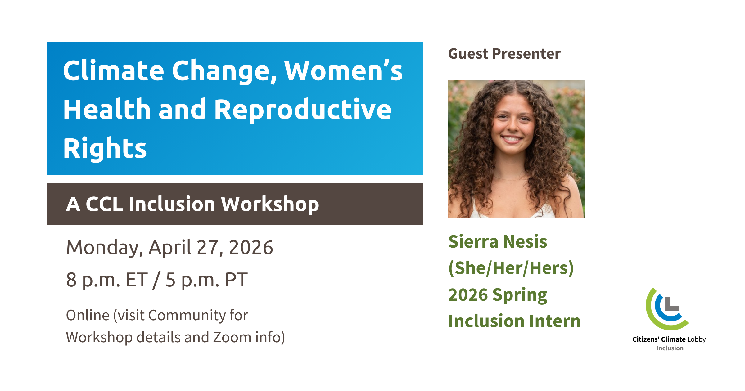 Inclusion Workshop - Climate Change, Women's Health and Reproductive Rights 20763