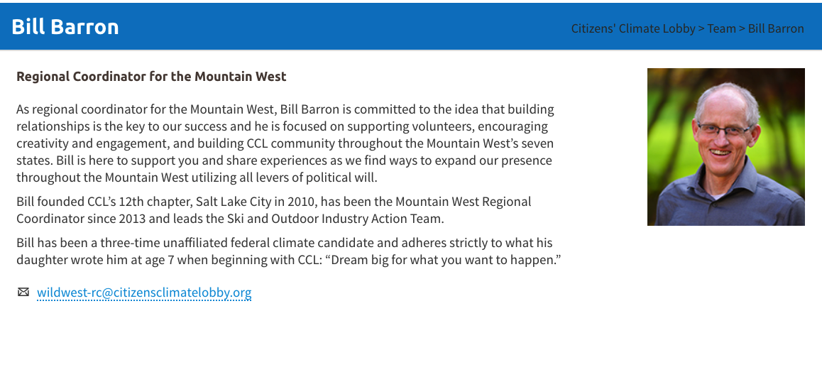 Hang out with a CCL staffer: Bill Barron 3557