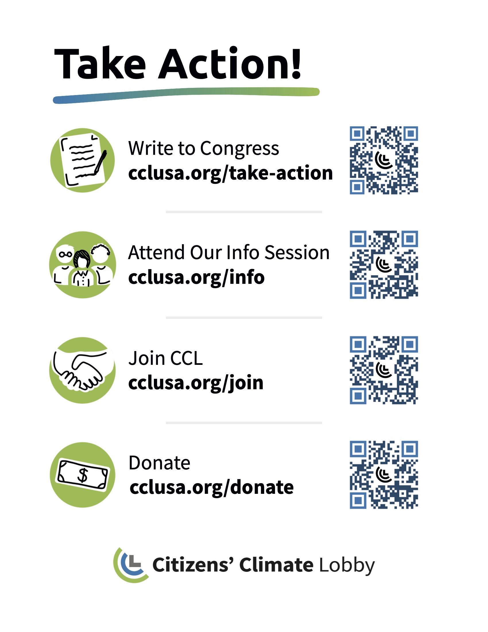 Take Action Handout