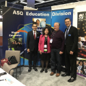 Benito Flores (Society Chair Elect), Belinda Chavez (Division Past Chair), Ross Henderson (Division member, booth attendant), and Francisco Santos (Society Treasurer) 7705