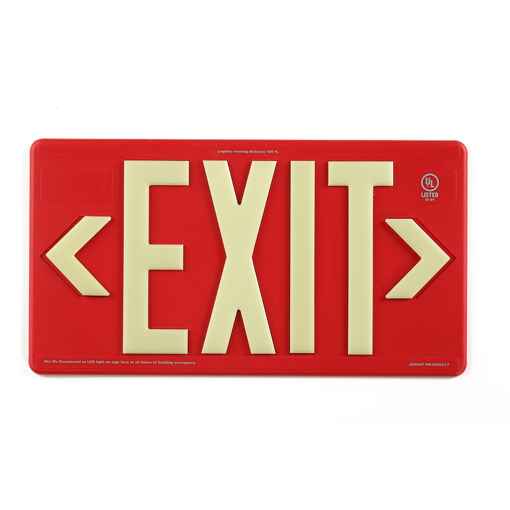 Jessup Glo Brite® UL-924 PHOTOLUMINESCENT EXIT SIGNS 113