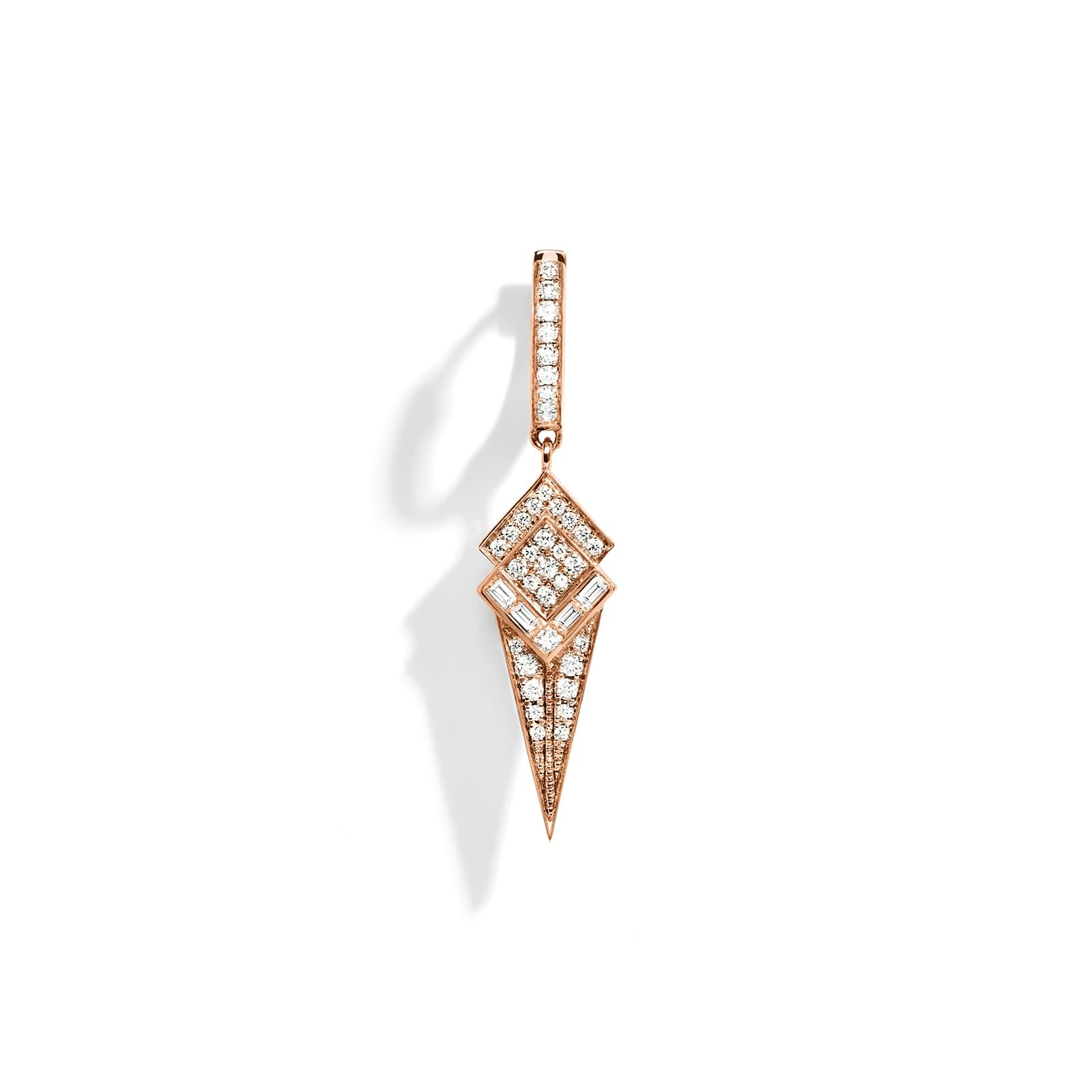 HOOP STAIRWAY CONE DIAMONDS & PINK GOLD 142