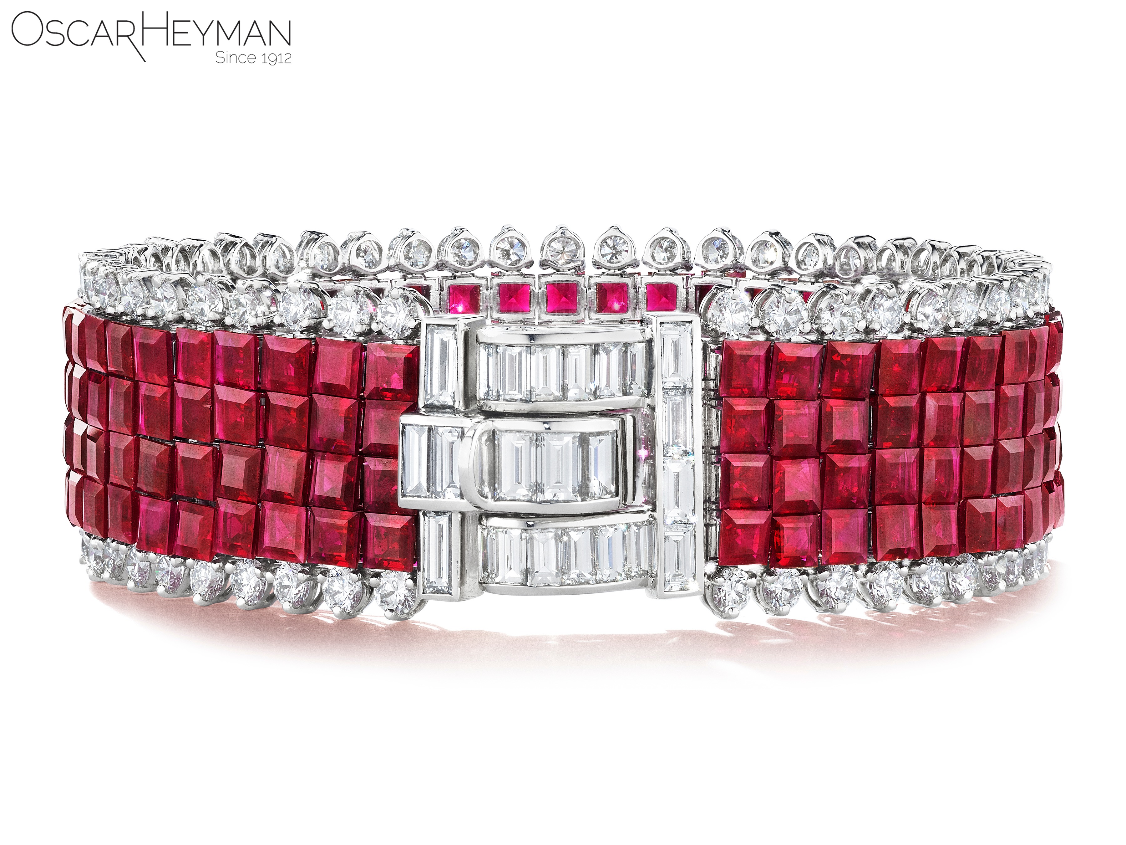 Invisibly Set Ruby Bracelet 176