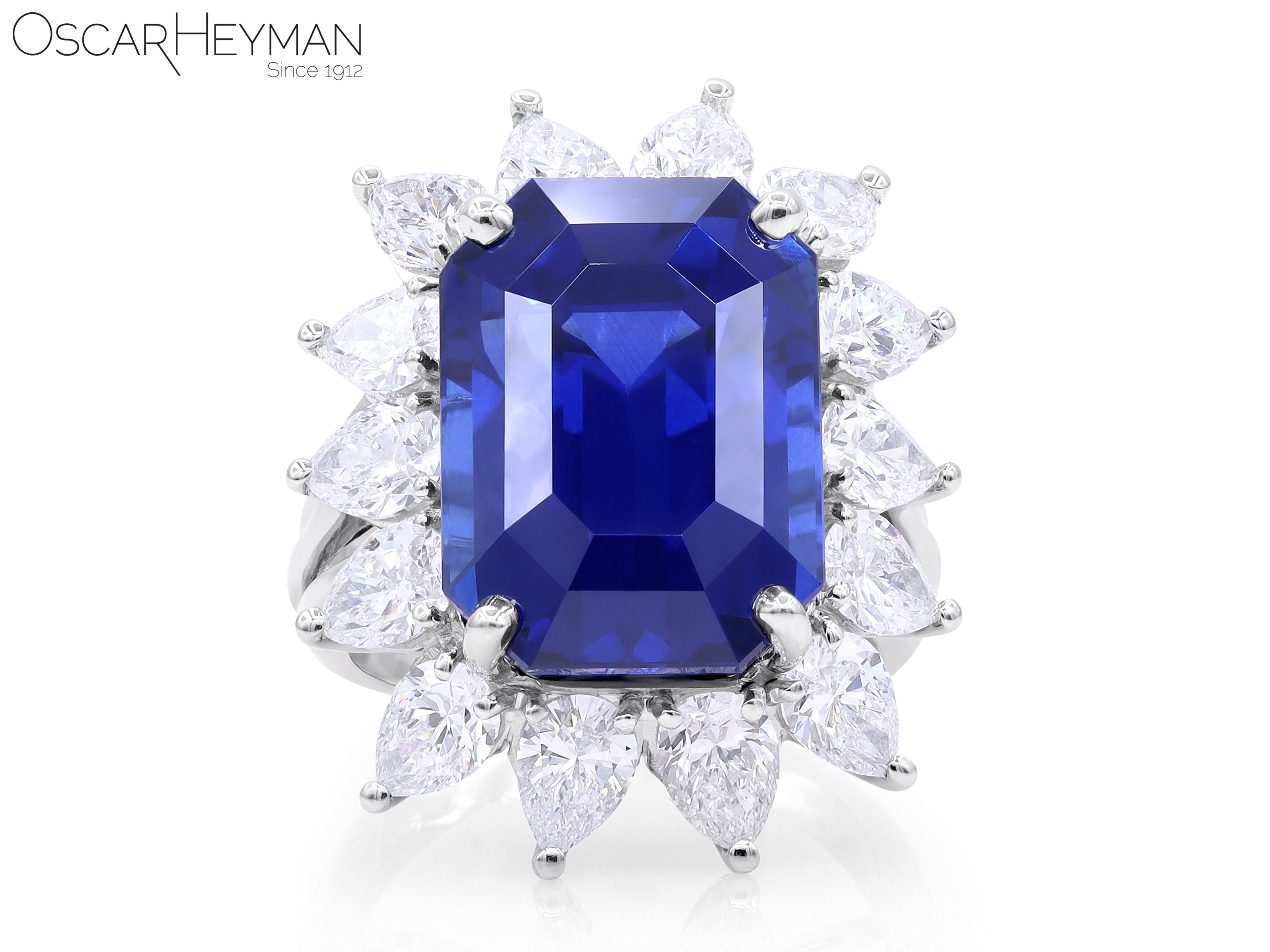 22.82ct Ceylon Sapphire & Diamond Ring 177