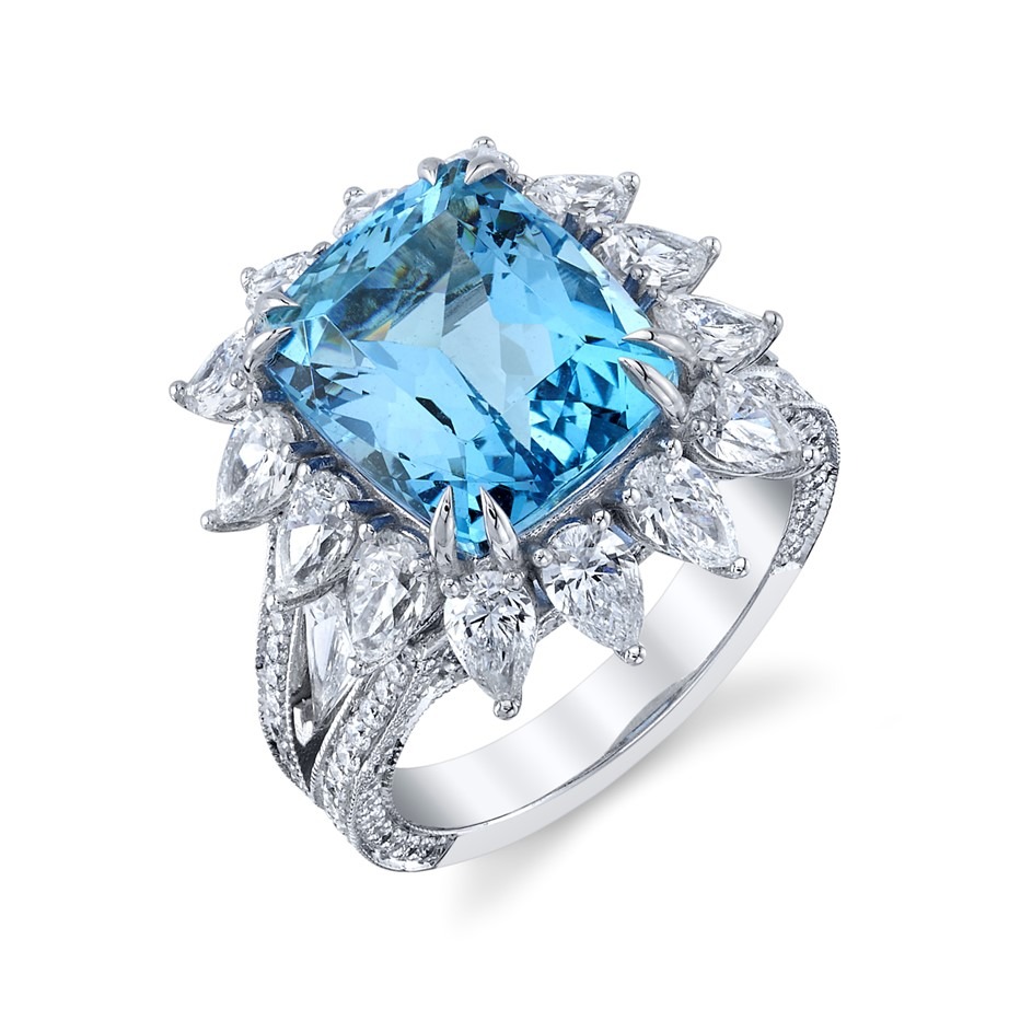 Aquamarine and Diamond Ring - CK1100 183