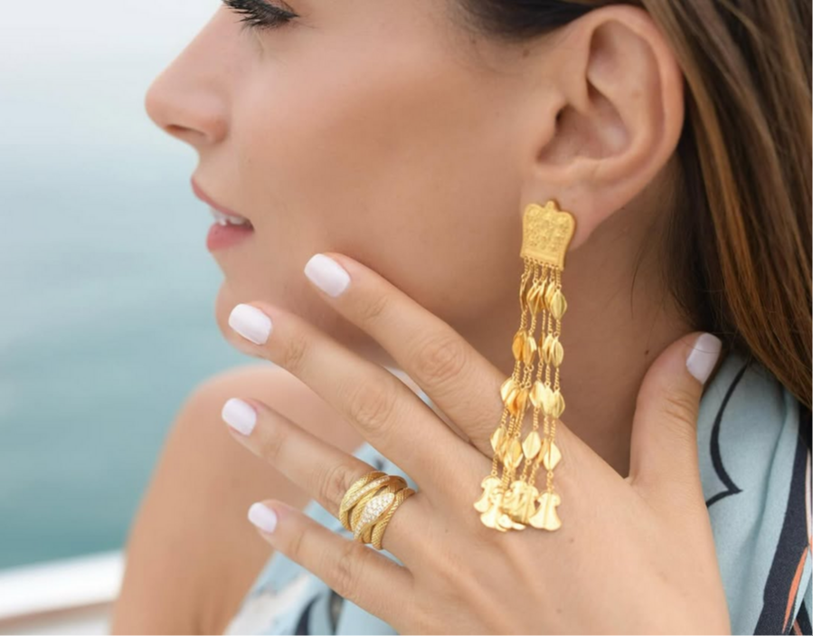 Helen of Troy tassel earrings 180