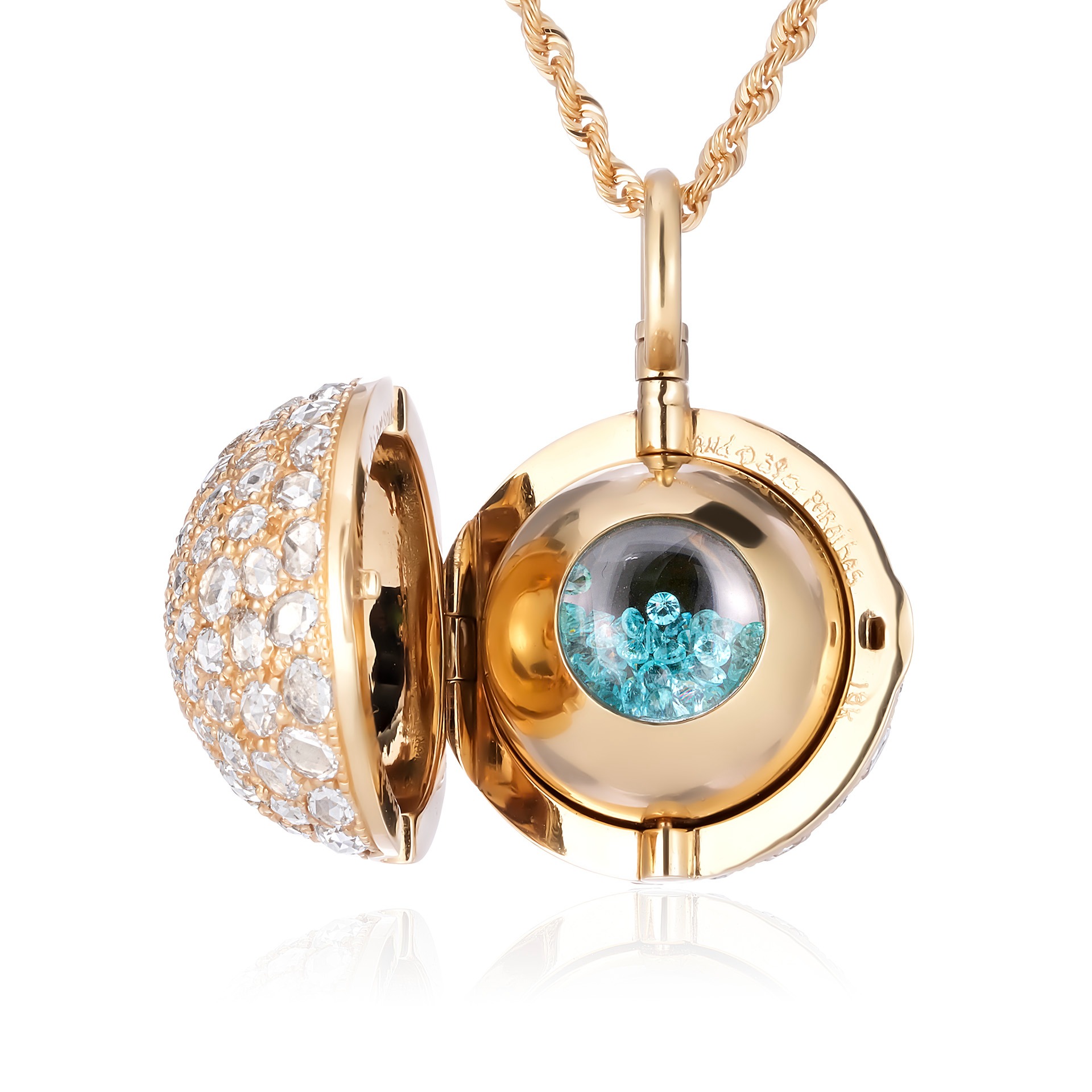 Disco Ball Locket Necklace 290