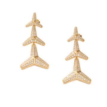 Triple Star, diamond earrings 477