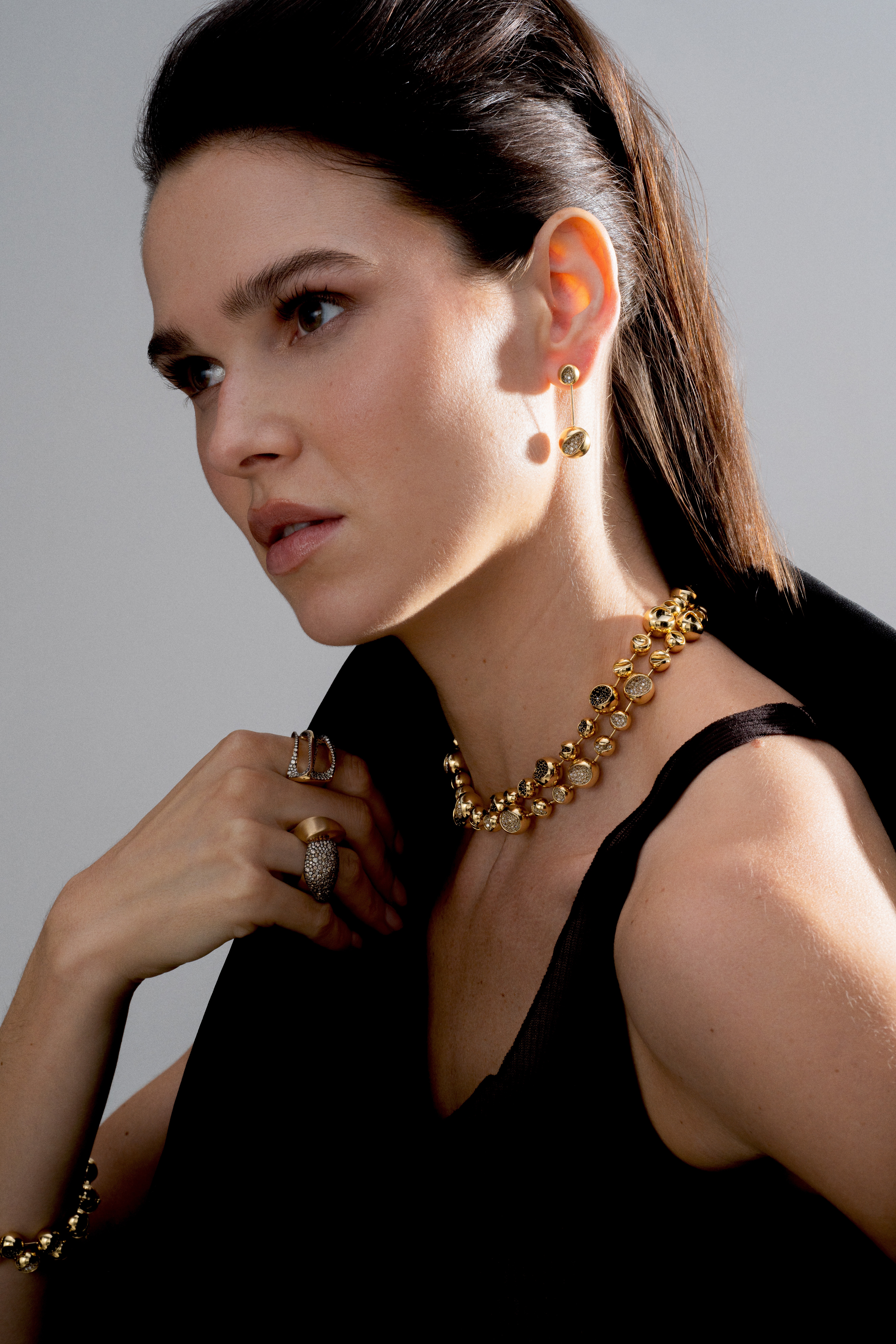 12mm CHAMPS Solar Mixed Sized Beads Necklace 50