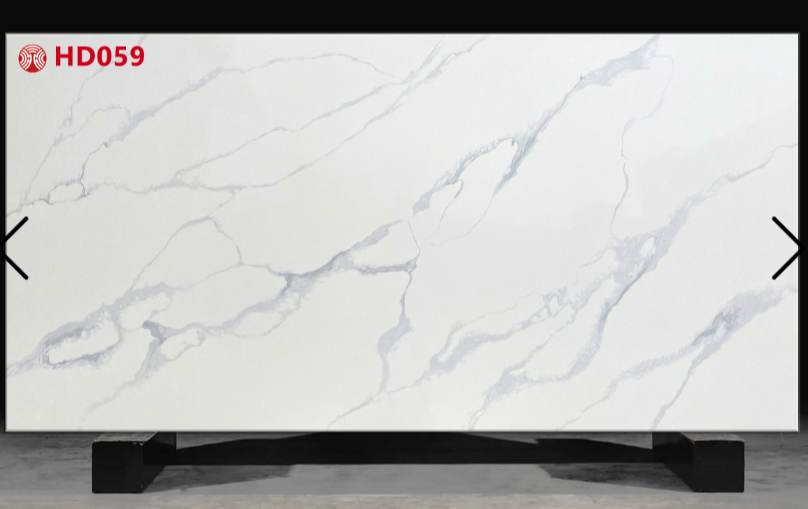 Calacatta Blue Artificial Quartz Stone with Coarse And Fine Patterns 587