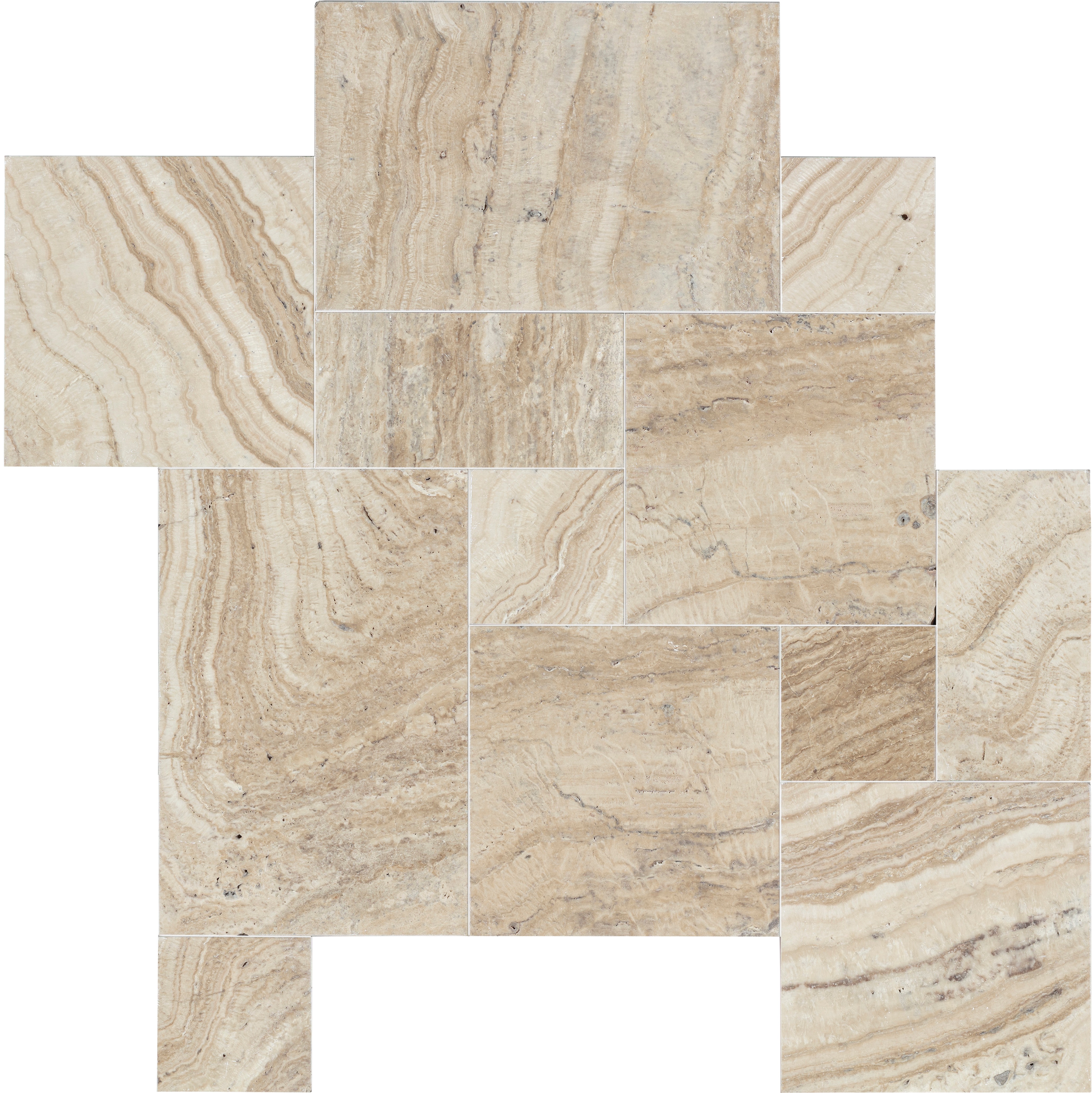 MALIBU TRAVERTINE TUMBLED PAVER 600