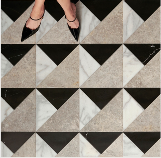 Waterjet Marble Triangles 326