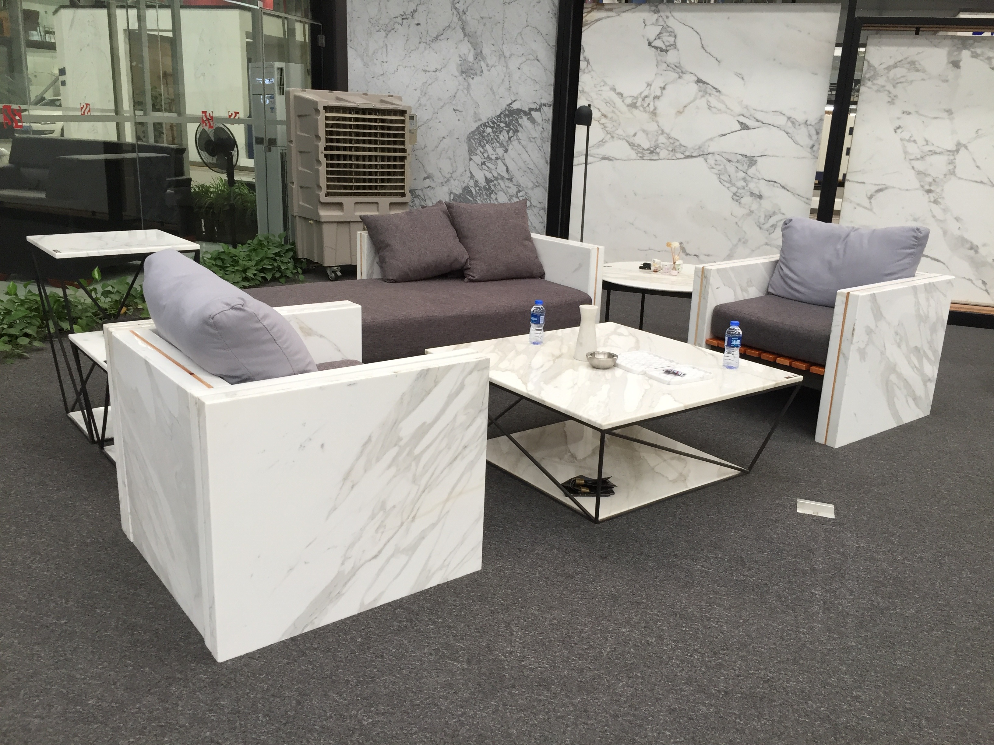 Calaccata White Marble Tables & Chairs 349