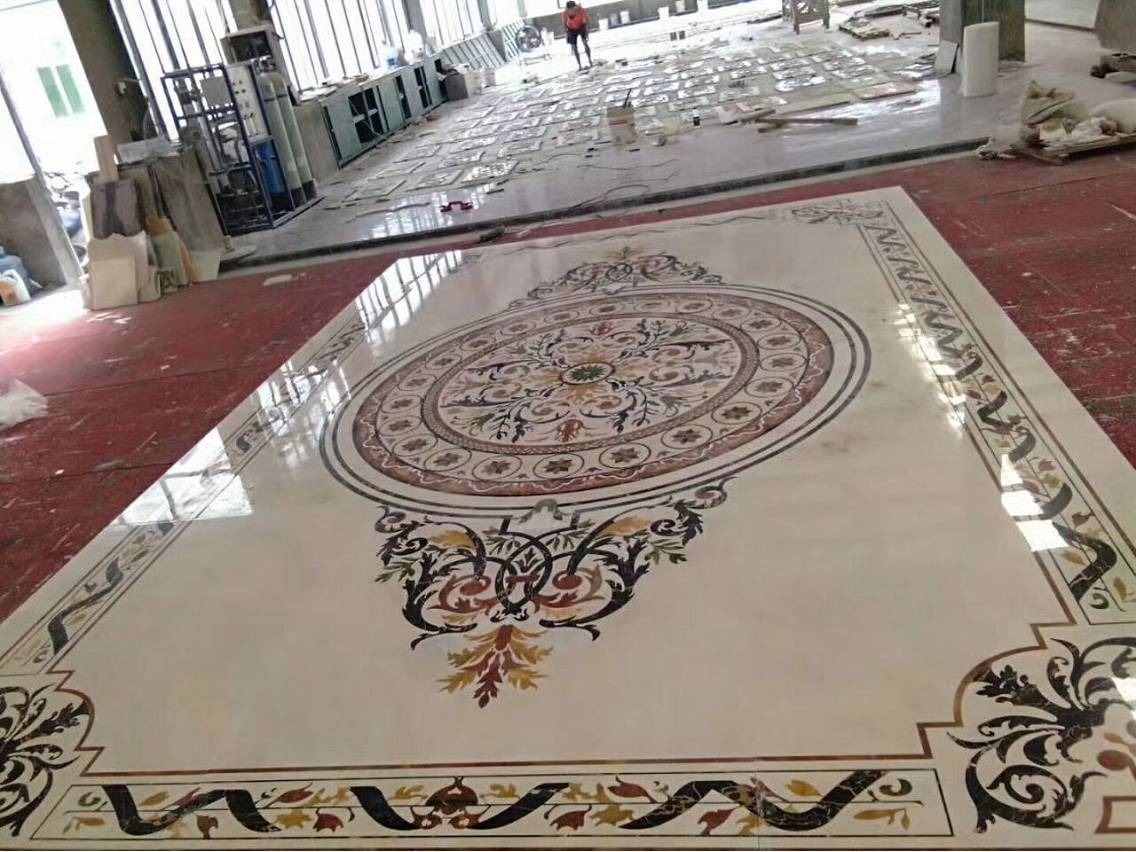 Polished Marble Medallion for Hotel Lobby 377