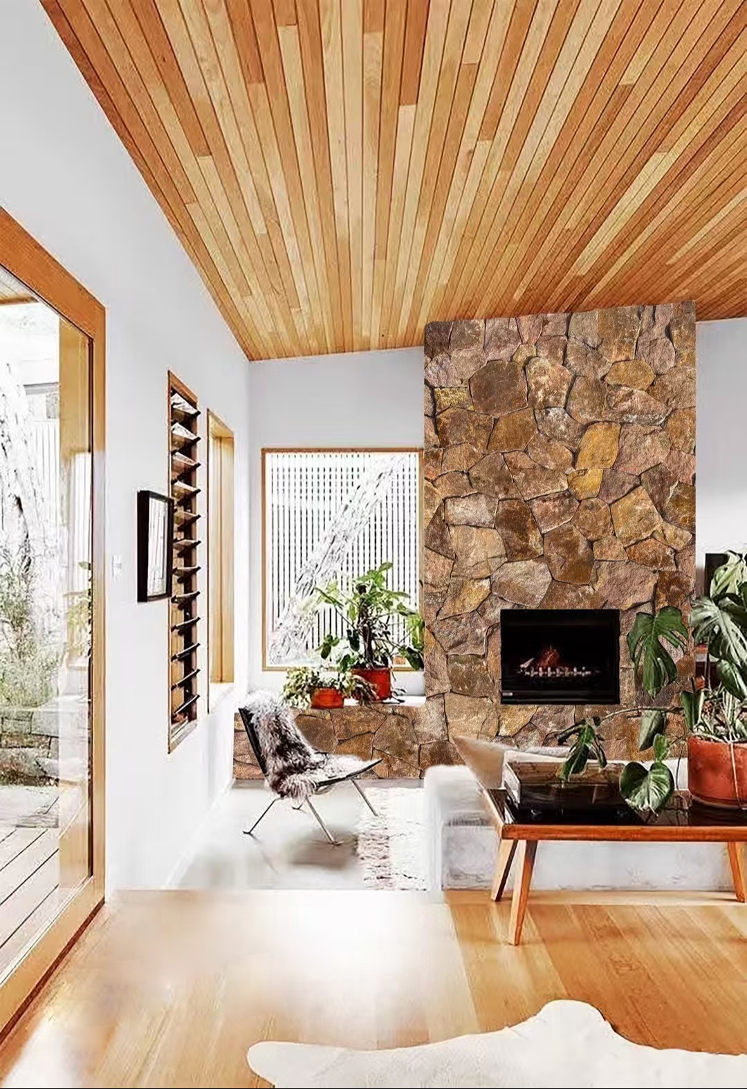 Amber Gold Limestone Freeform Wall Tiles 411