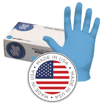 Blue Chip USA-Made 4 Mil. Nitrile Gloves 404