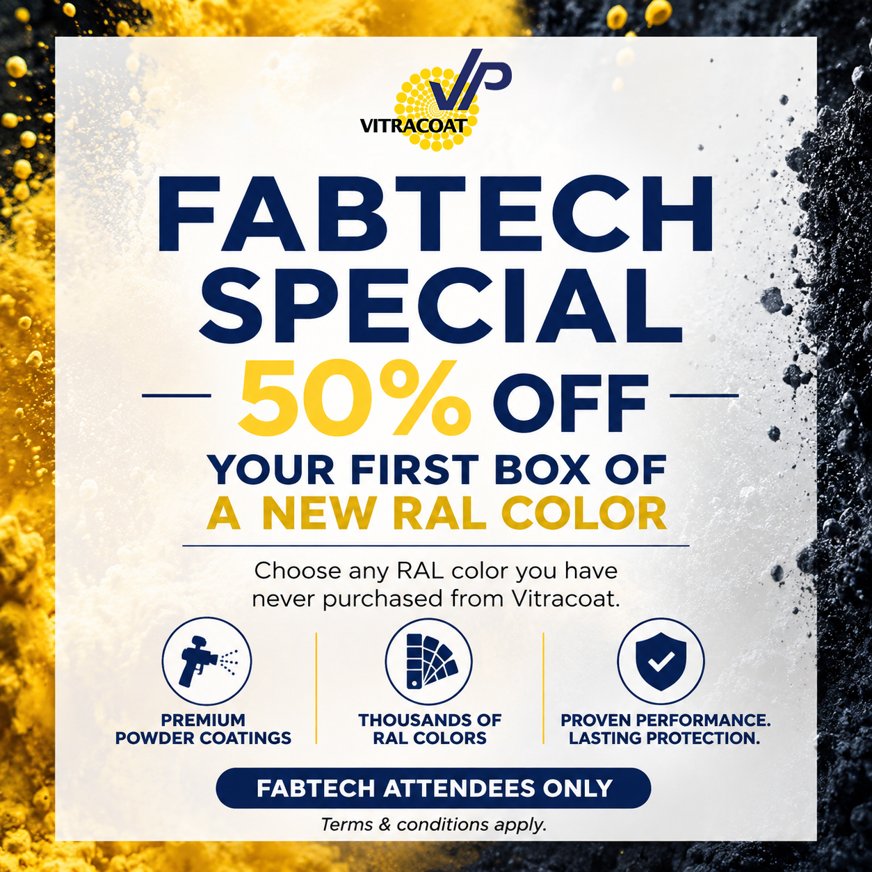 50% Off Your First Box of a New RAL Color 1321