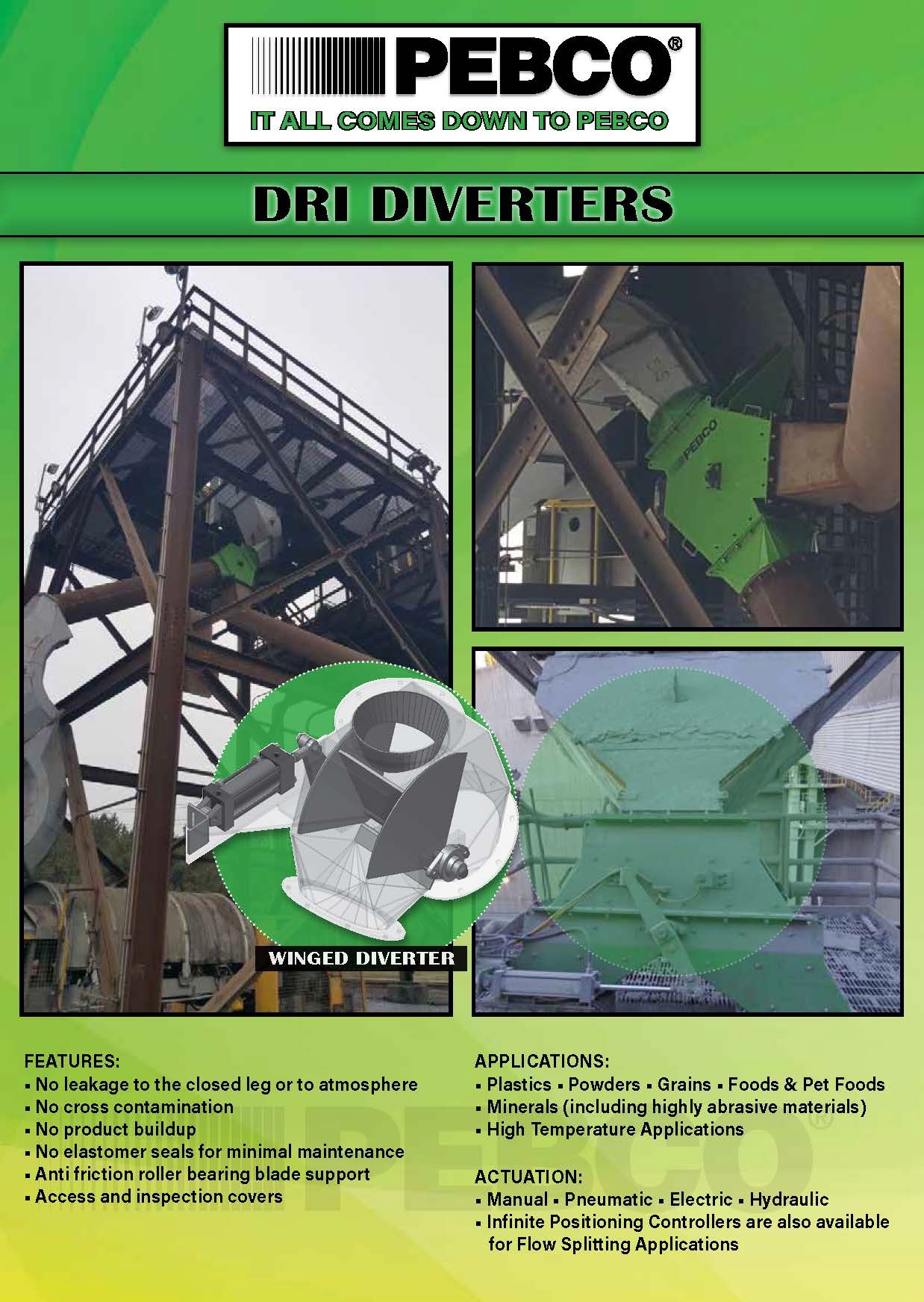 PEBCO'S RANGE OF DIVERTERS 448