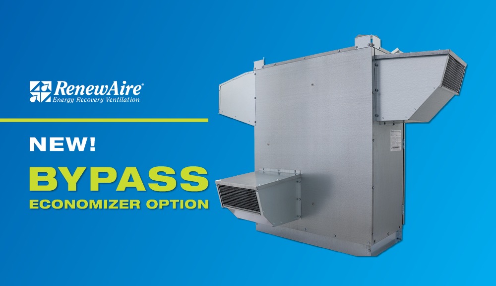 RenewAire Introduces the Bypass Economizer Option for Rooftop HE Series ERVs 25