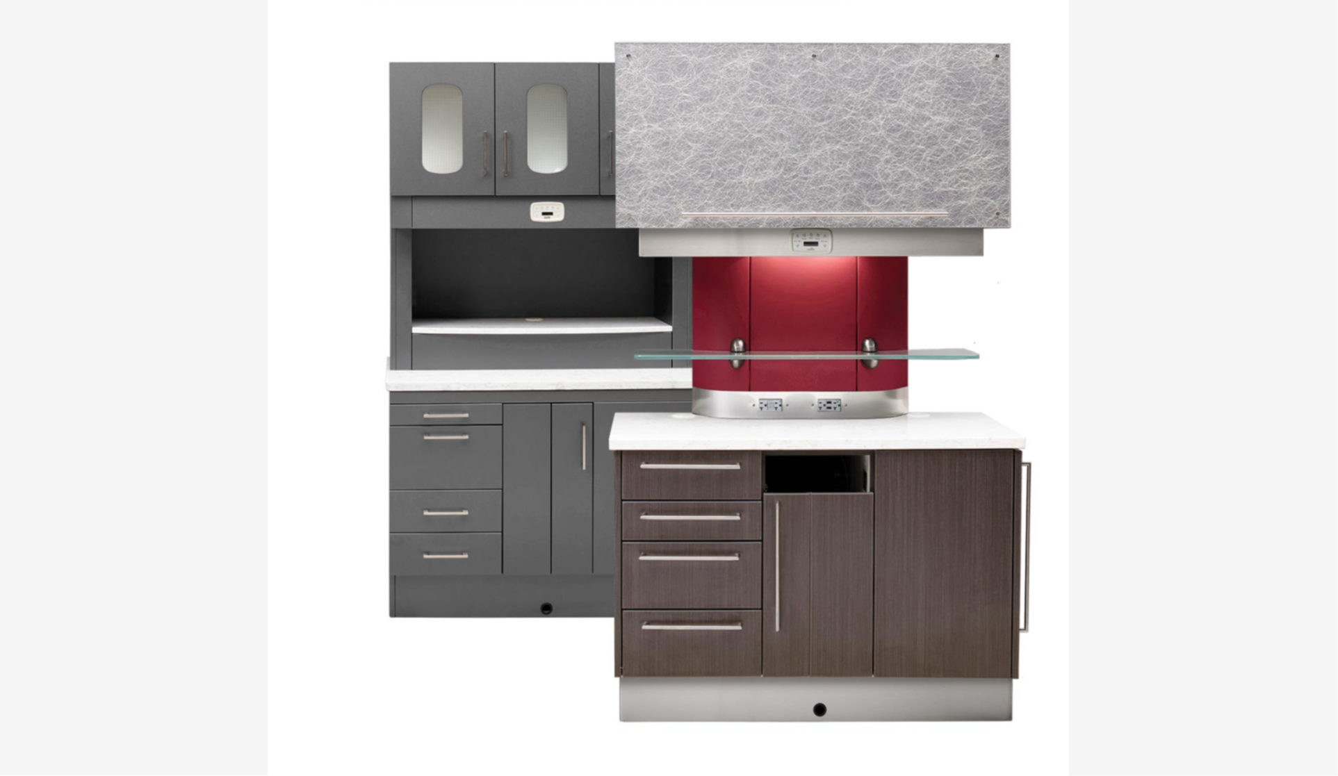 CHOOSE CLINICAL-GRADE CABINETRY 122