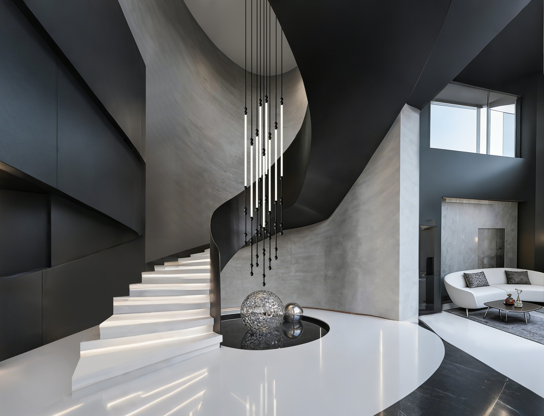 Minimalist Rod Suspension Chandelier 113