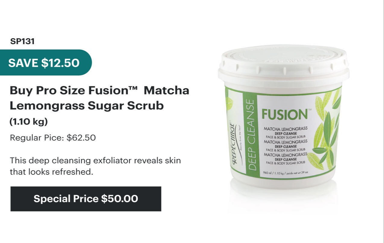 Promotion! Fusion™ Matcha Lemongrass Sugar Scrub 55